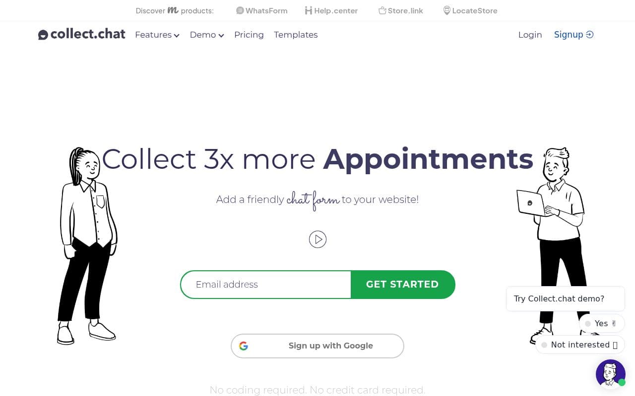 Скриншот интерфейса Collect.chat