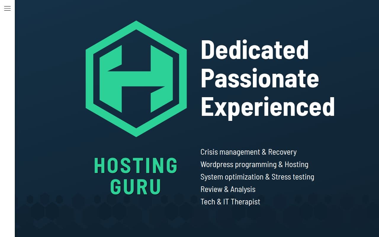 Скриншот интерфейса Hosting Guru