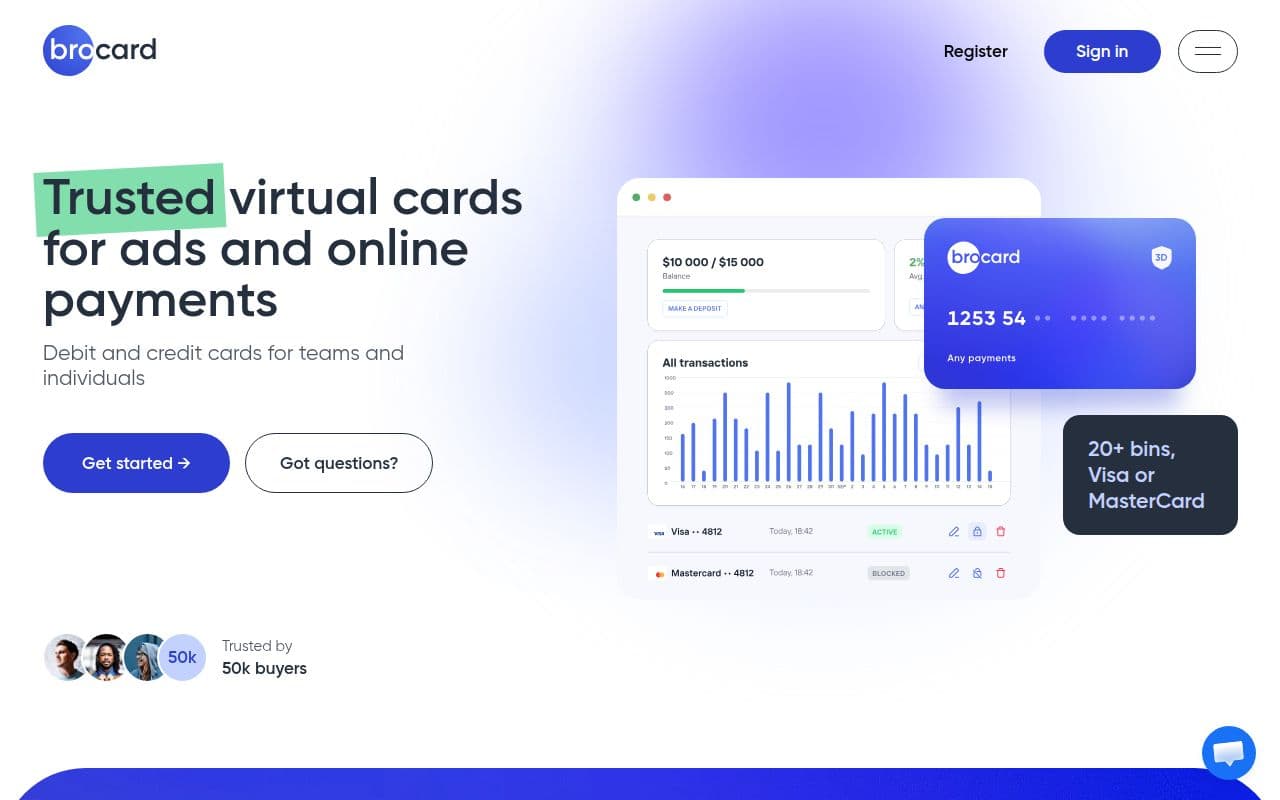Скриншот интерфейса MyBrocard