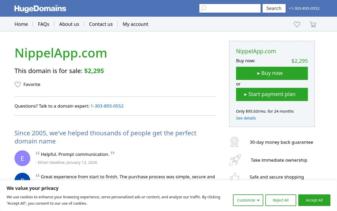 Скриншот интерфейса Ниппель