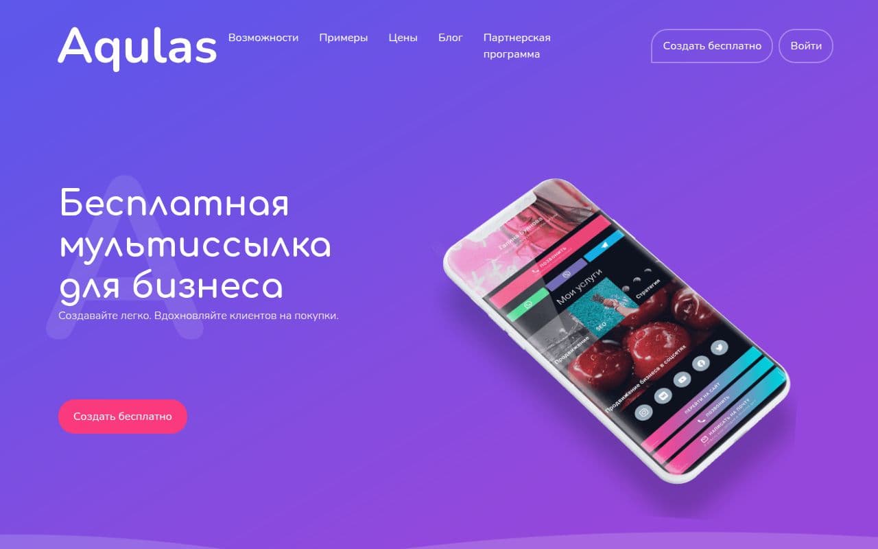 Скриншот интерфейса Aqulas