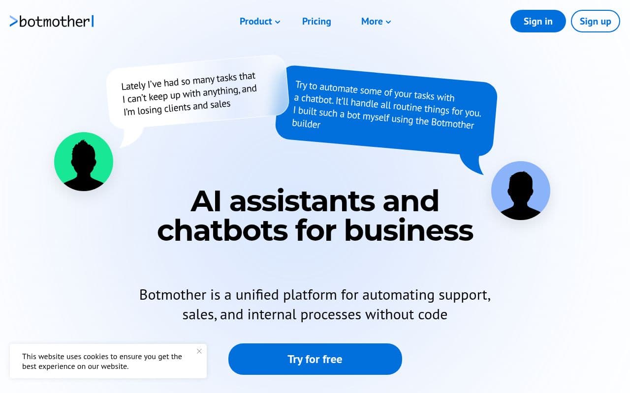 Скриншот интерфейса Botmother