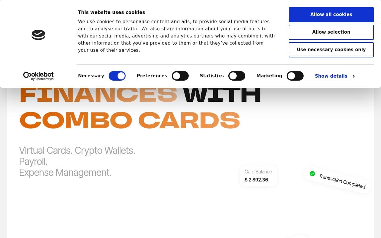 Скриншот интерфейса Combo Cards