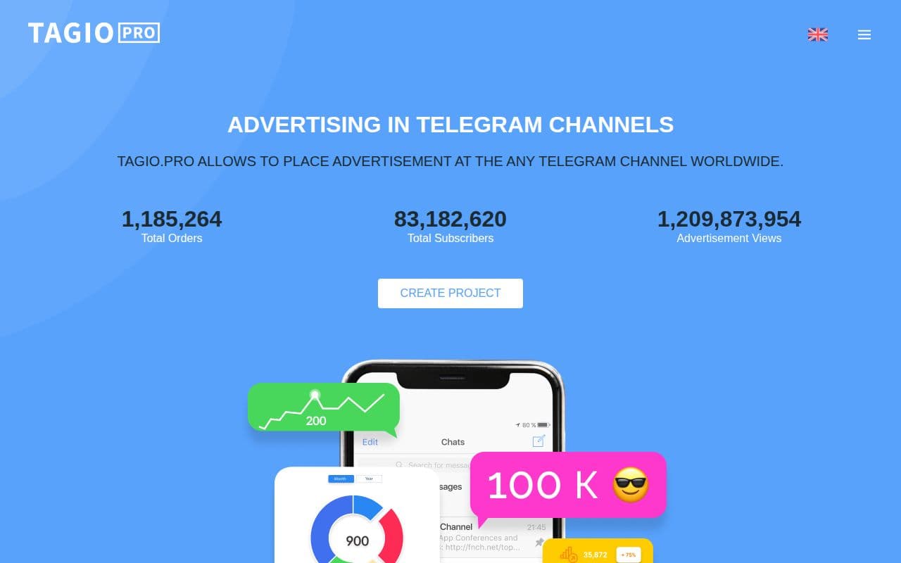 Скриншот интерфейса TAGIO pro