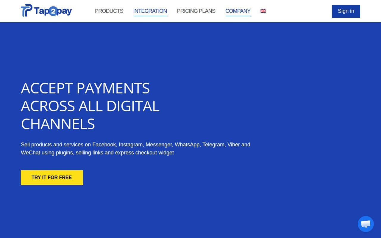 Скриншот интерфейса Tap2pay